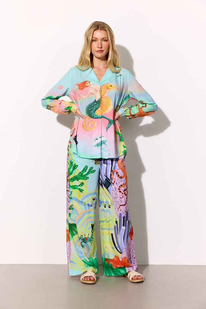 HUNKØN Sandy Trousers Trousers Ocean Life Art Print