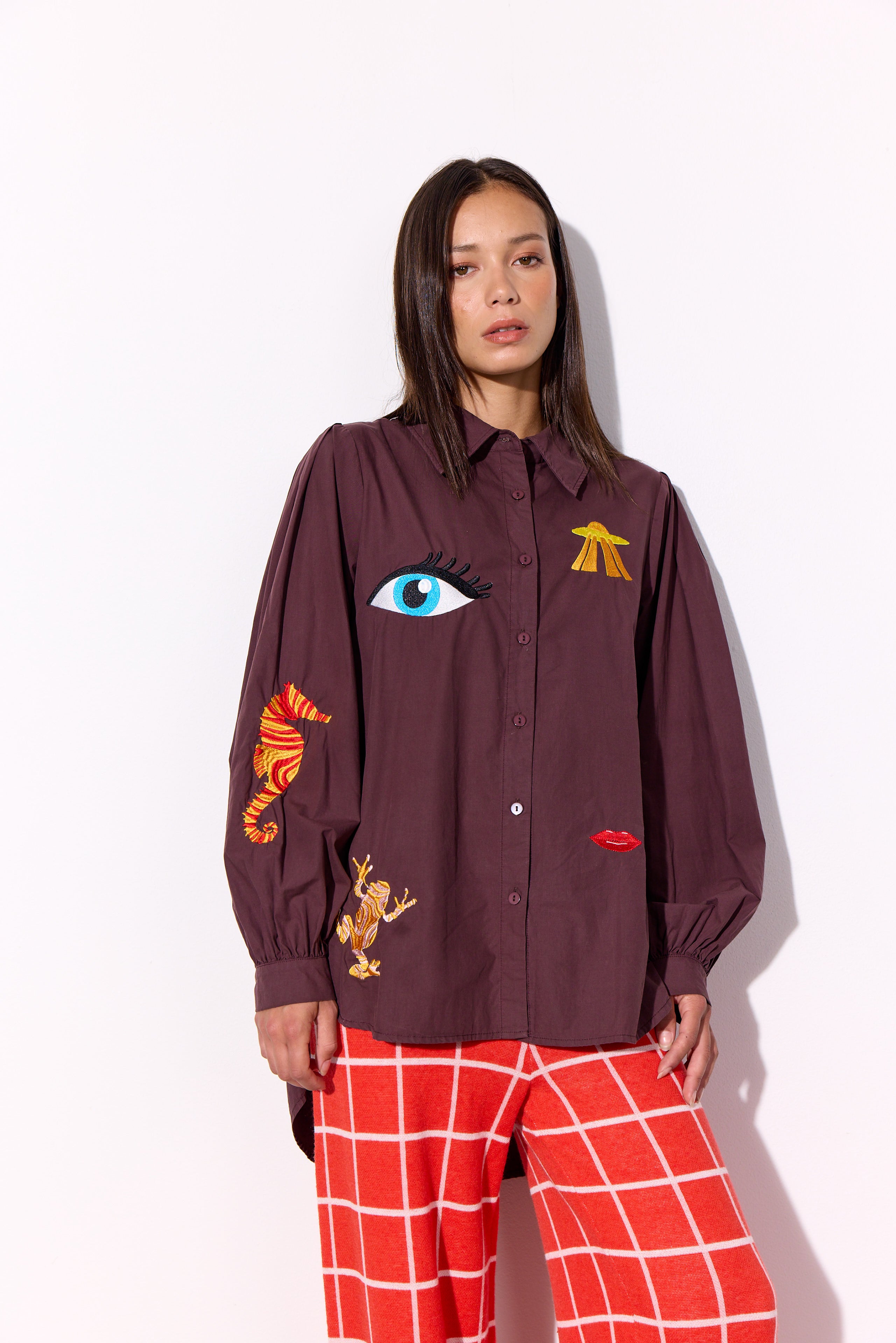 HUNKØN Sasha Shirt Shirts Brown