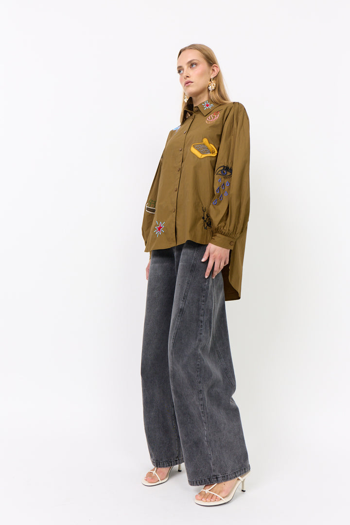 HUNKØN Sasha Shirt Shirts Olive