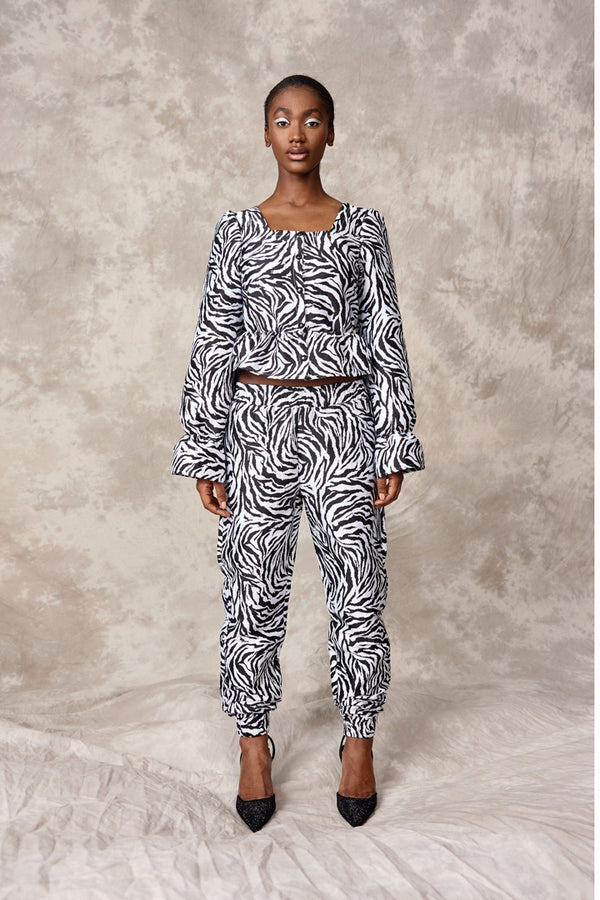 HUNKØN Savannah Pants Sweatpants Zebra Striped