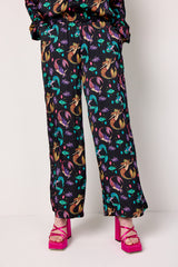HUNKØN Selena Trousers Trousers Black Mermaid Art Print
