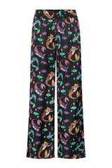 HUNKØN Selena Trousers Trousers Black Mermaid Art Print