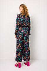 HUNKØN Selena Trousers Trousers Black Mermaid Art Print