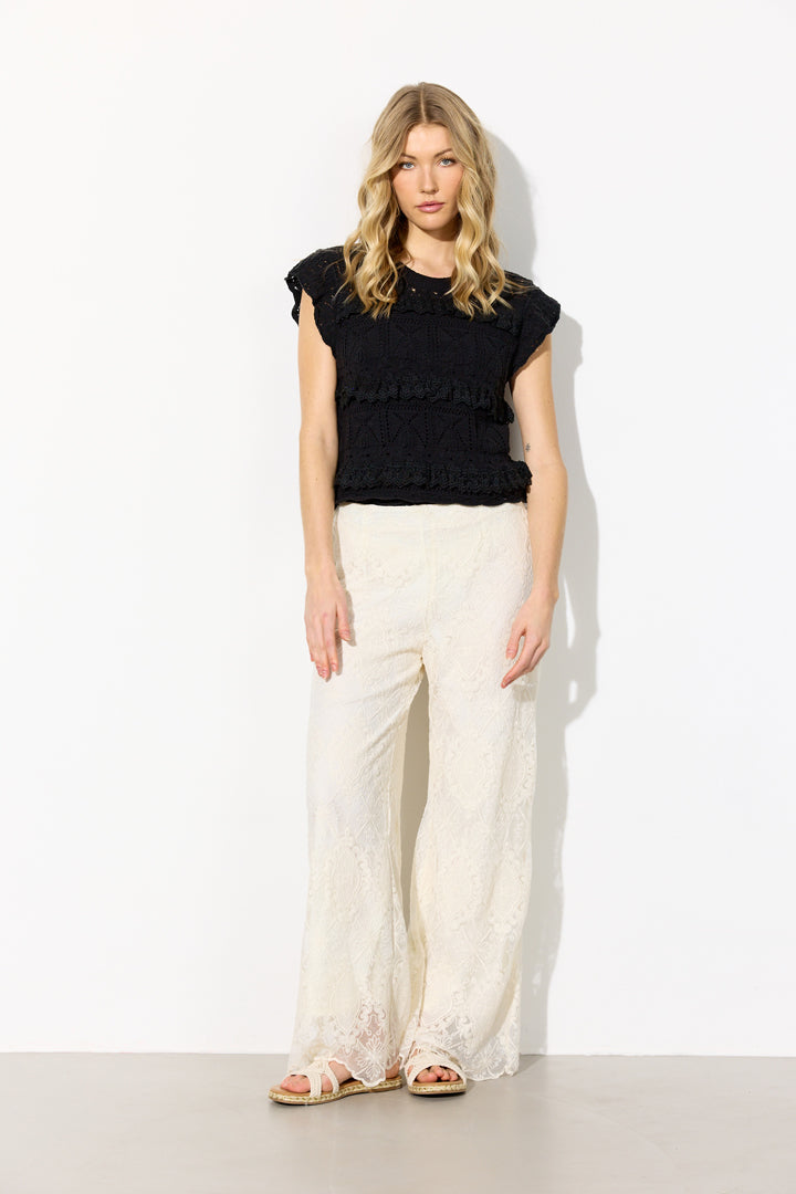 HUNKØN Sienna Knit Top Tops Black