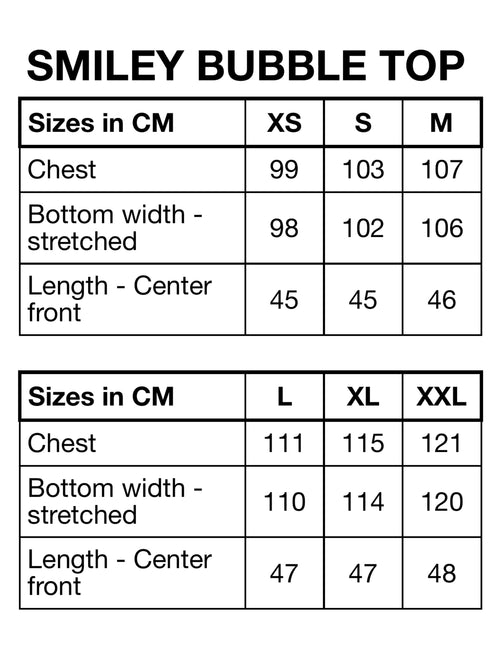 HUNKØN Smiley Bubble Top Tops Blue