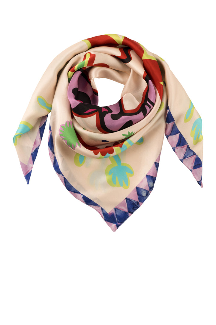 HUNKØN Spirit Snake Big Scarf Accessories Cream