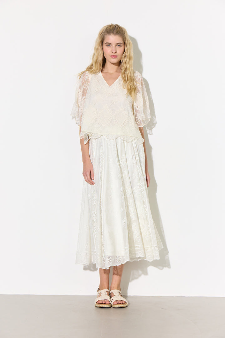 HUNKØN Stine Skirt Skirts Off White