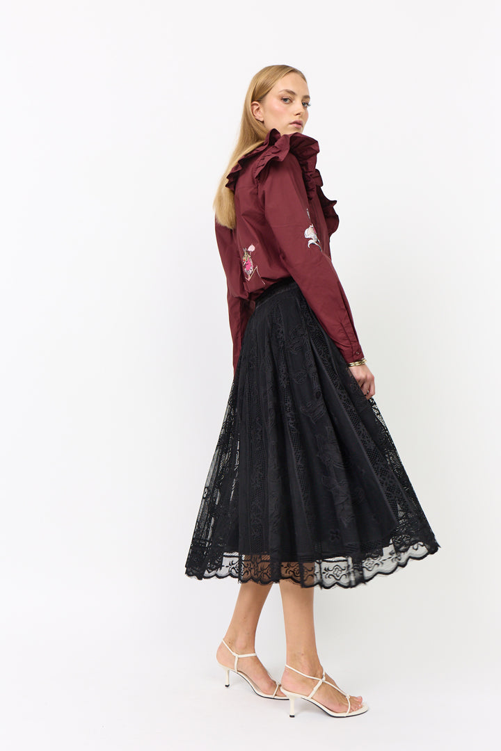 HUNKØN Stine Skirt Skirts Black