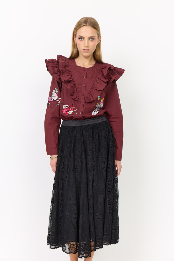HUNKØN Stine Skirt Skirts Black