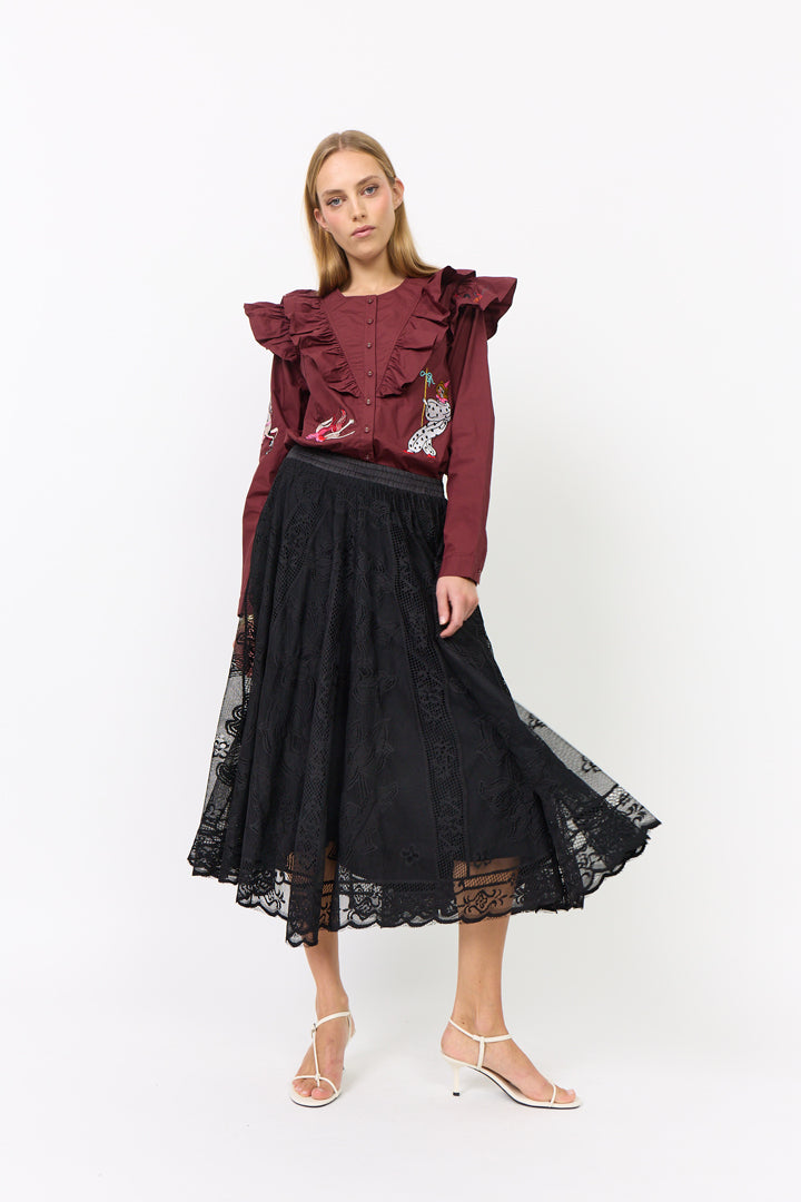 HUNKØN Stine Skirt Skirts Black