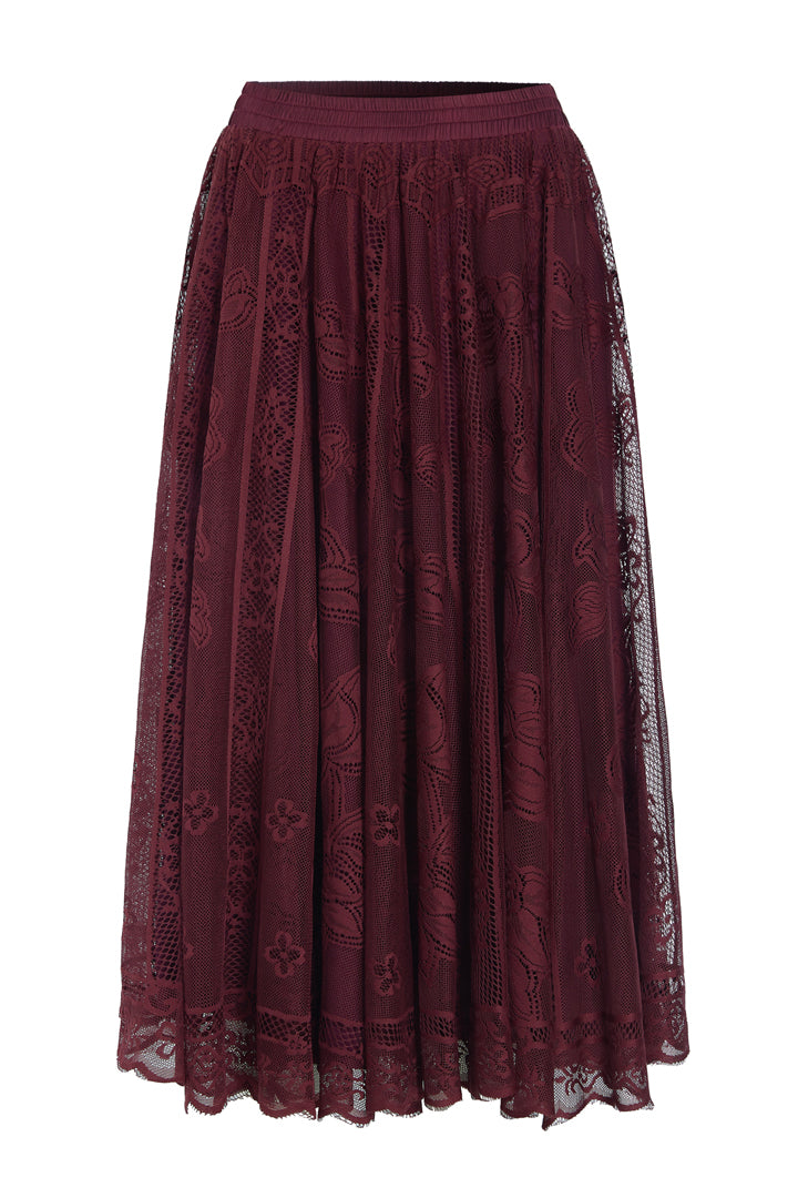 HUNKØN Stine Skirt Skirts Oxblood