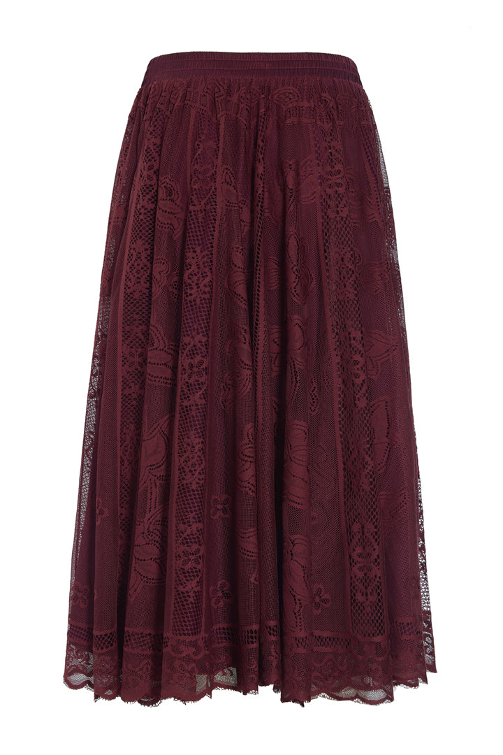 HUNKØN Stine Skirt Skirts Oxblood