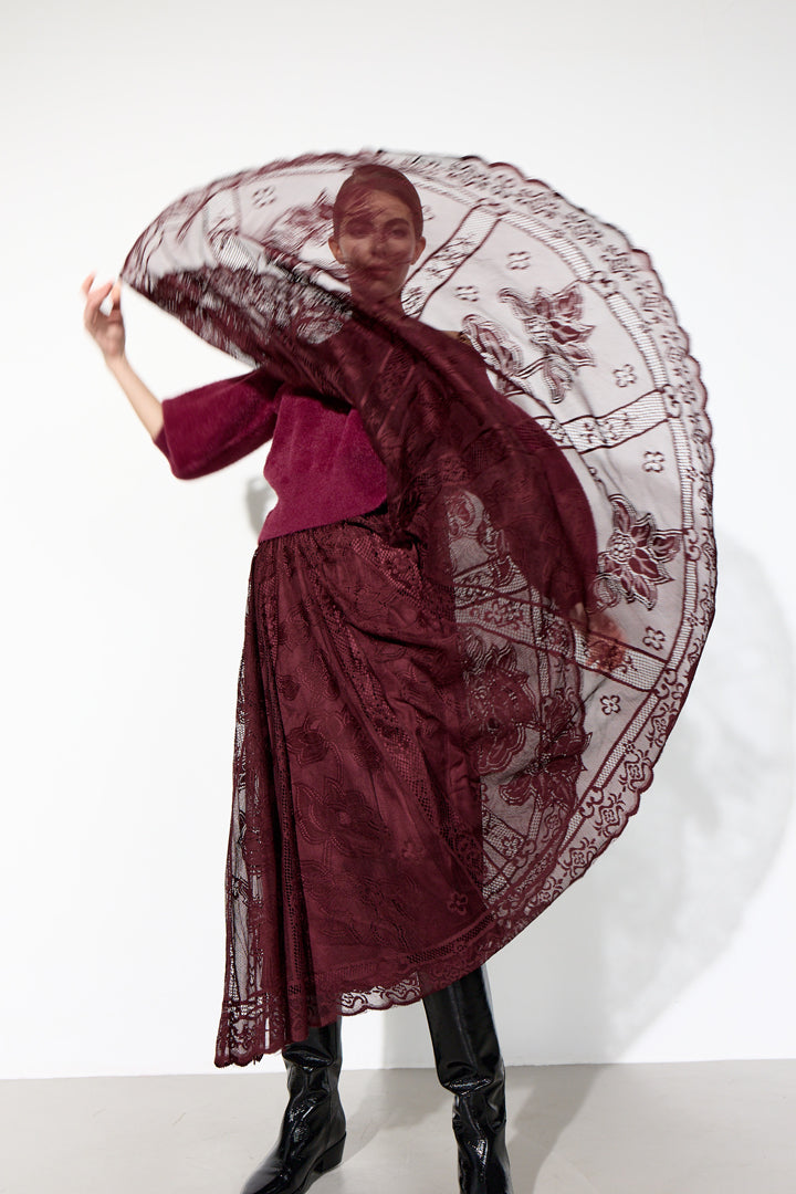 HUNKØN Stine Skirt Skirts Oxblood