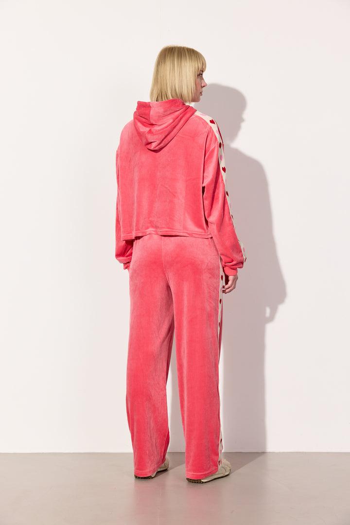 HUNKØN Svea Pants Sweatpants Pink Hearts