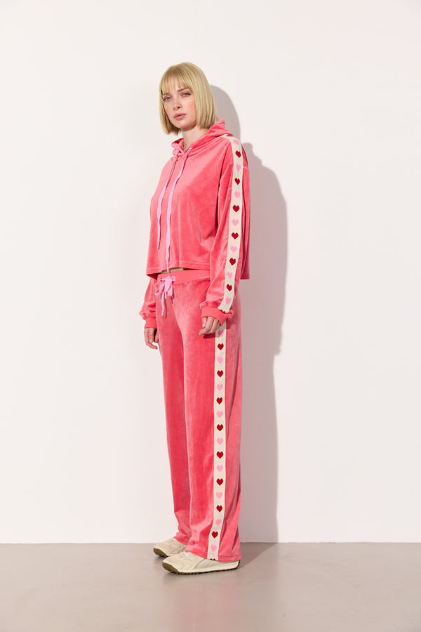 HUNKØN Svea Pants Sweatpants Pink Hearts