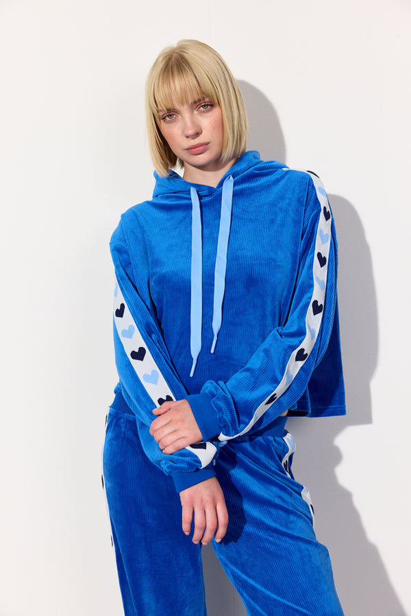 HUNKØN Svea Sweatshirt Sweatshirts Blue Hearts