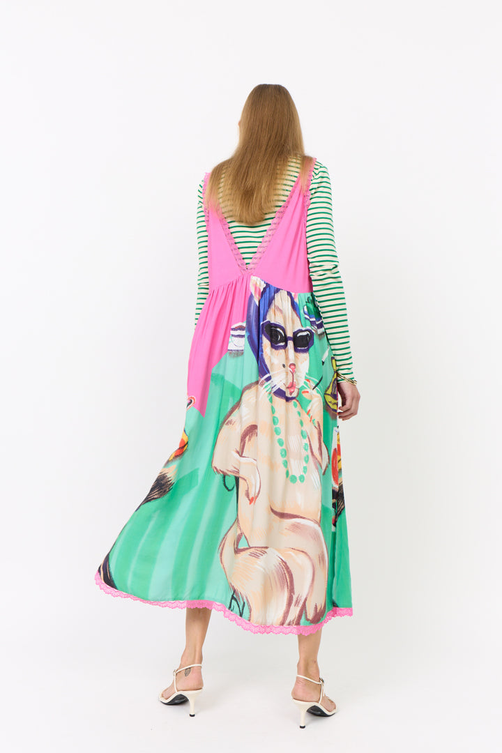 HUNKØN Thit Dress Dresses Cocktails with Cats Art Print