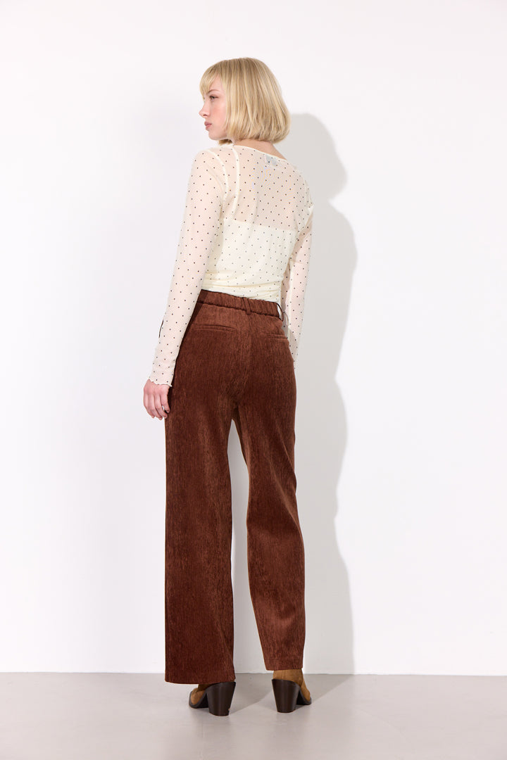 HUNKØN Tova Mesh Blouse Blouses Cream