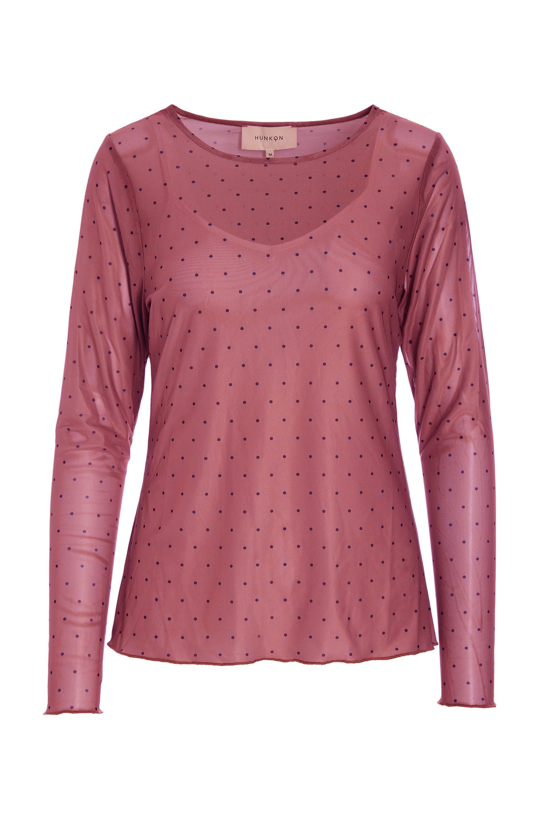 HUNKØN Tova Mesh Blouse Blouses Zinfandel
