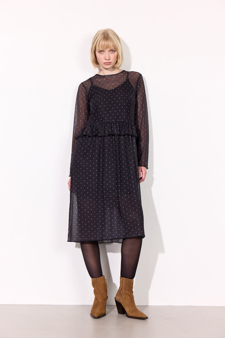 HUNKØN Tova Mesh Dress Dresses Black
