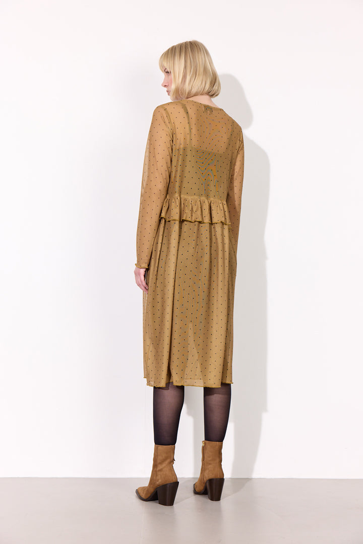HUNKØN Tova Mesh Dress Dresses Camel