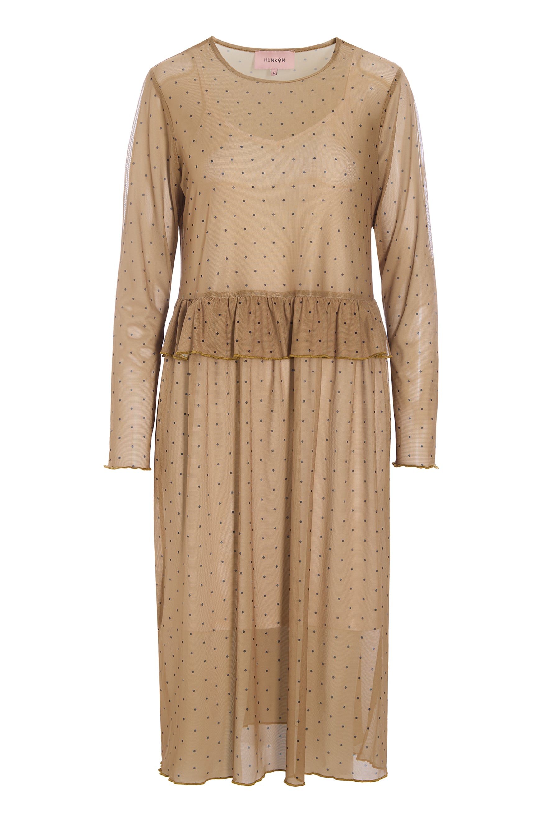 HUNKØN Tova Mesh Dress Dresses Camel