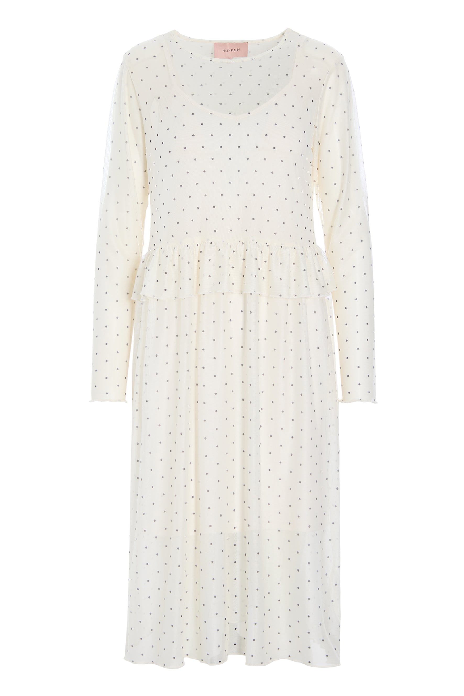 HUNKØN Tova Mesh Dress Dresses Cream