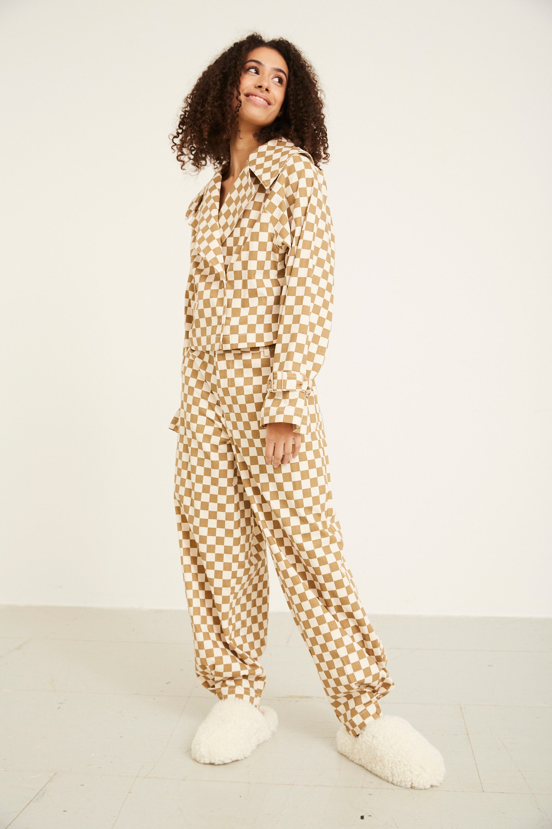 HUNKØN Viper Jacket Jackets Brown Checked