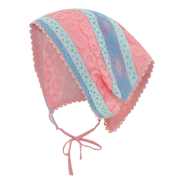 HUNKØN Yvonne Head Scarf Accessories Pink and Blue