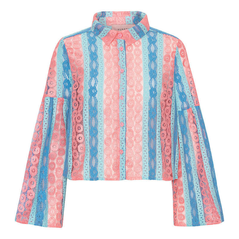 HUNKØN Yvonne Shirt Shirts Pink and Blue