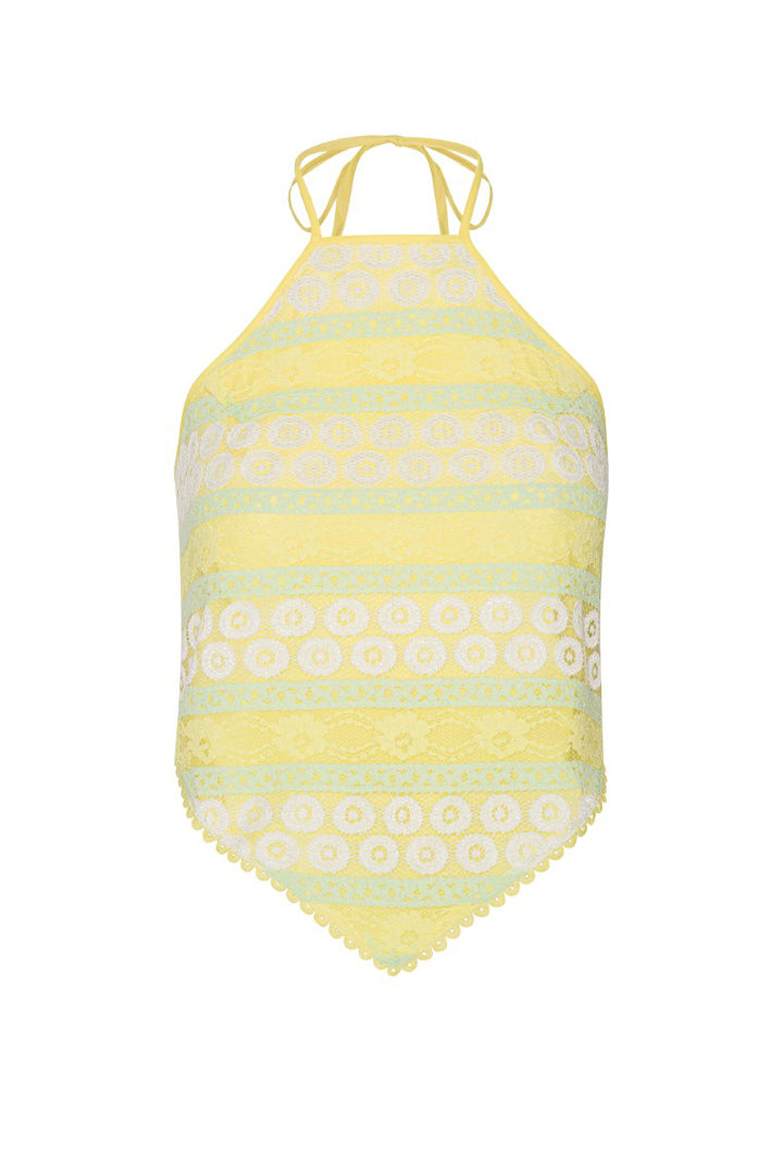 HUNKØN Yvonne Tie Top Tops Citrus