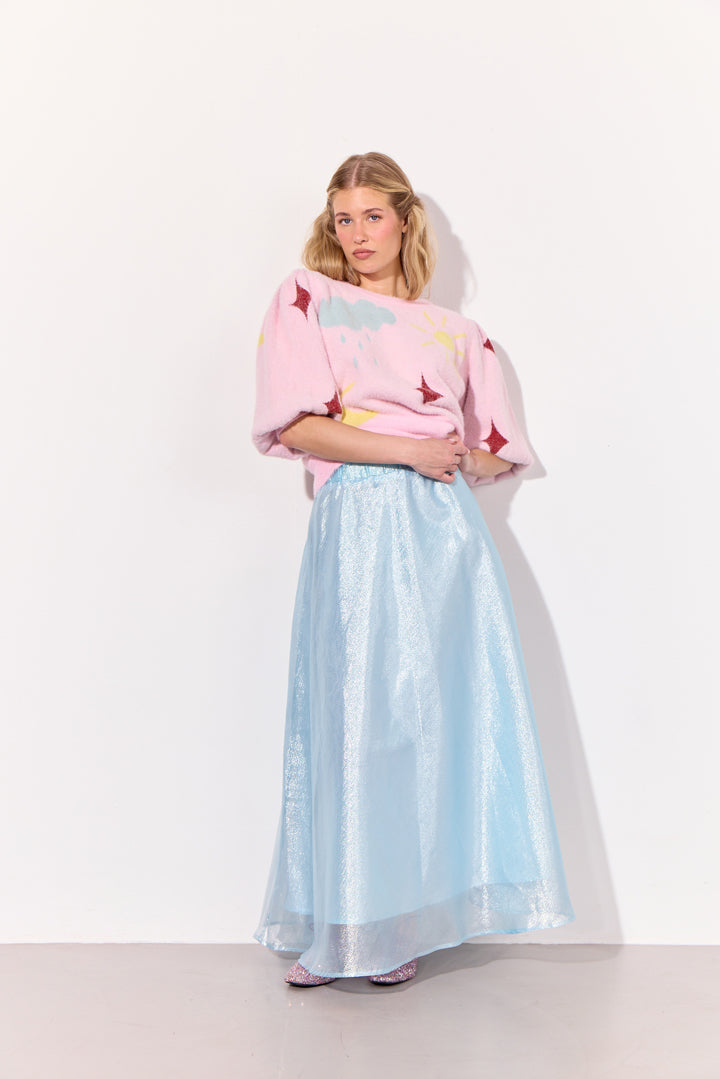 HUNKØN Zinnia Long Skirt Skirts Blue