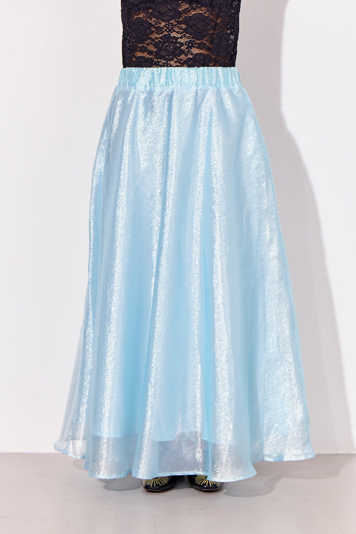 HUNKØN Zinnia Long Skirt Skirts Blue