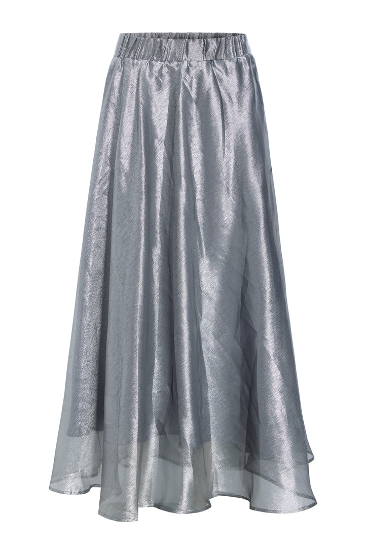 HUNKØN Zinnia Long Skirt Skirts Silver