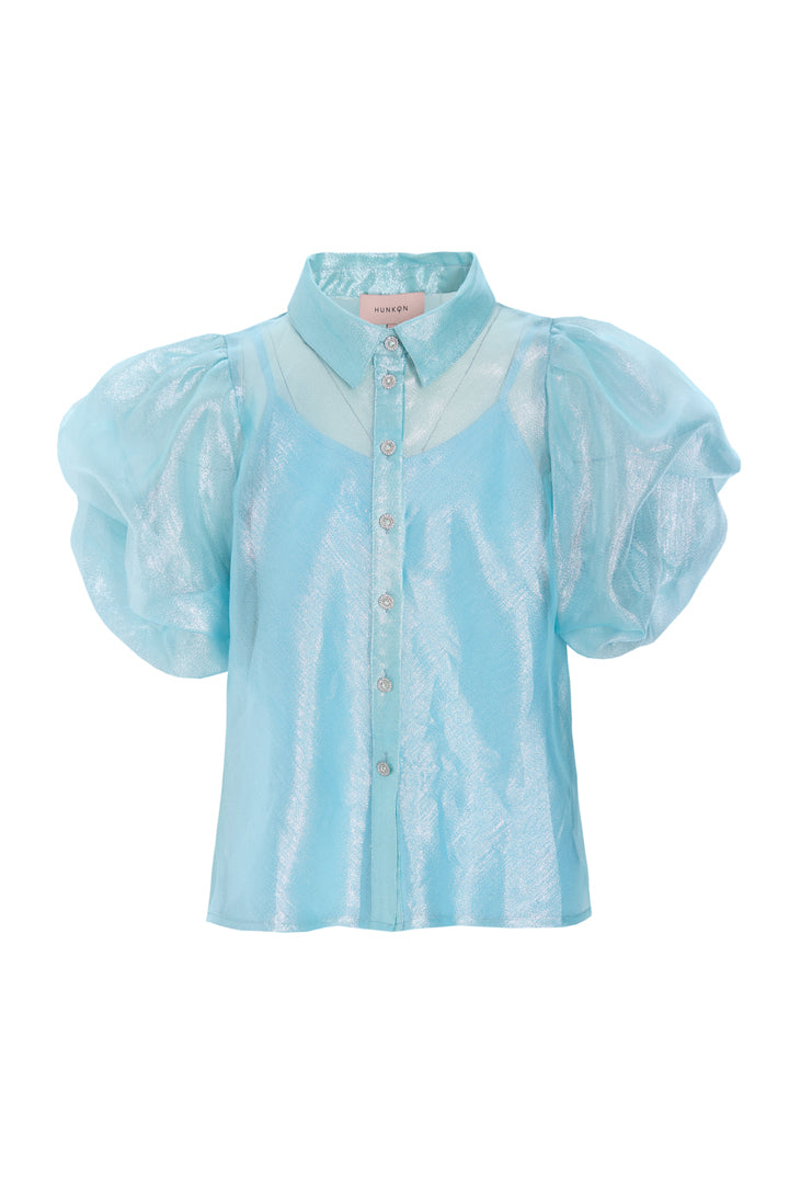 HUNKØN Zinnia Shirt Shirts Blue