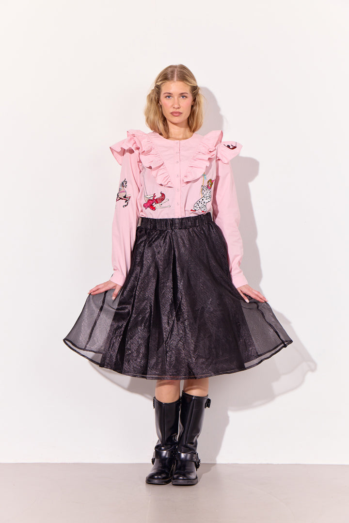 HUNKØN Zinnia Short Skirt Skirts Black