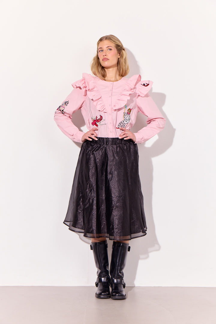 HUNKØN Zinnia Short Skirt Skirts Black