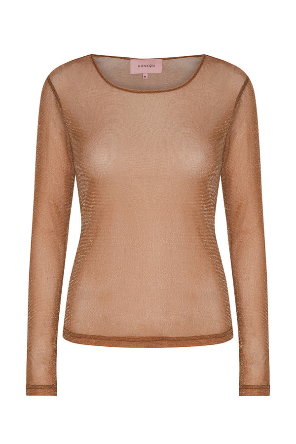 HUNKØN Zion Blouse Blouses Brown