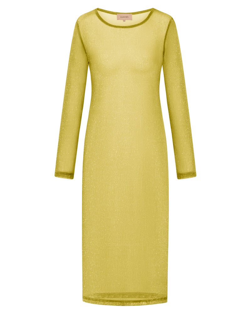 HUNKØN Zion Dress Dresses Golden lime