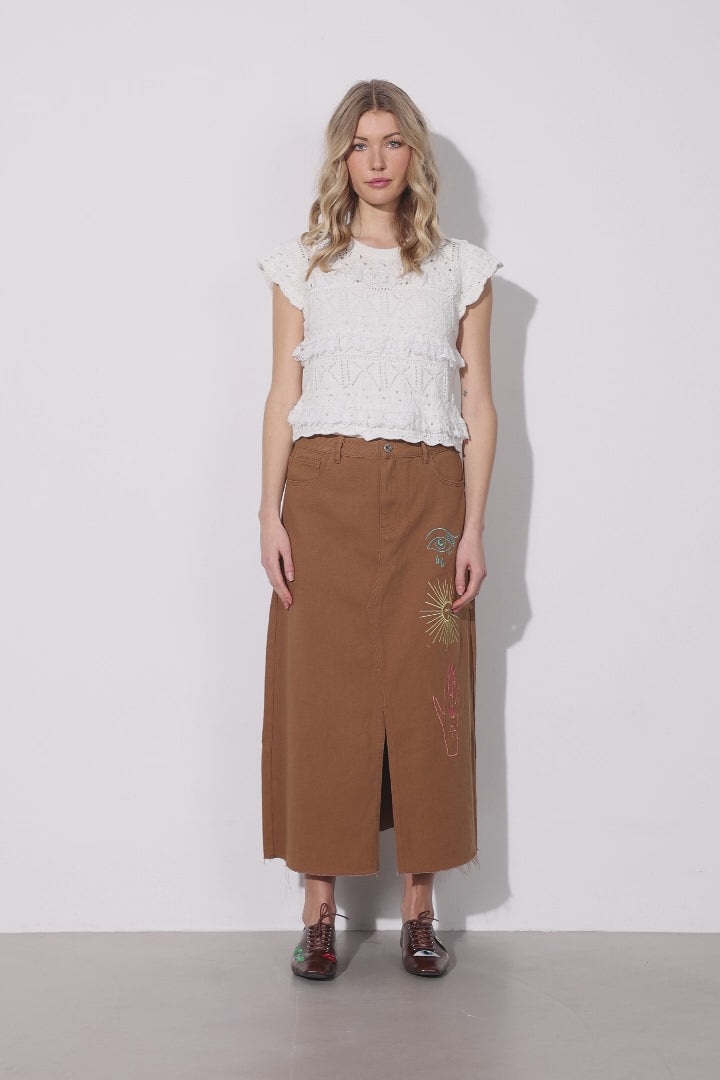 HUNKØN Sienna Knit Top Tops Vanilla