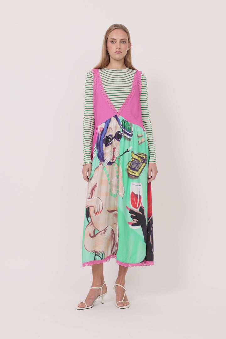 HUNKØN Thit Dress Dresses Cocktails with Cats Art Print