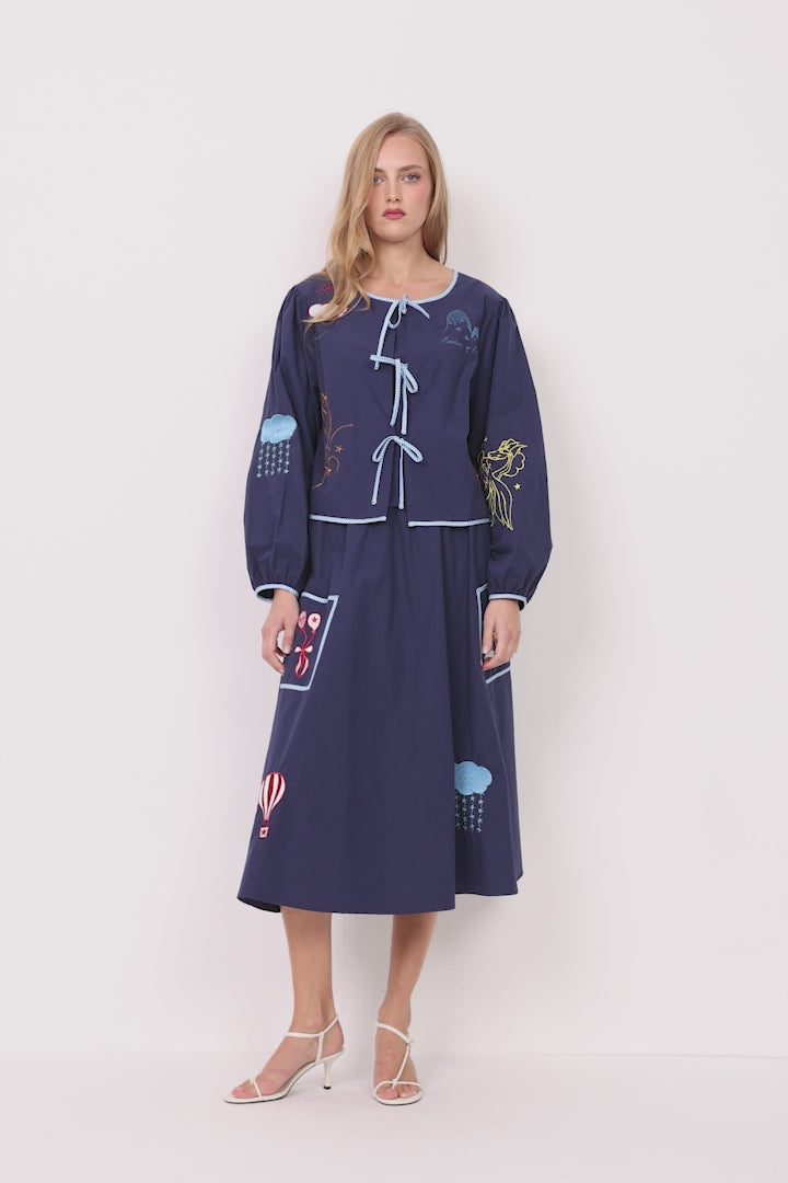 HUNKØN Nicole Shirt Shirts Navy