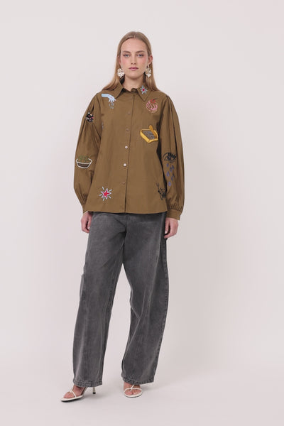 HUNKØN Sasha Shirt Shirts Olive