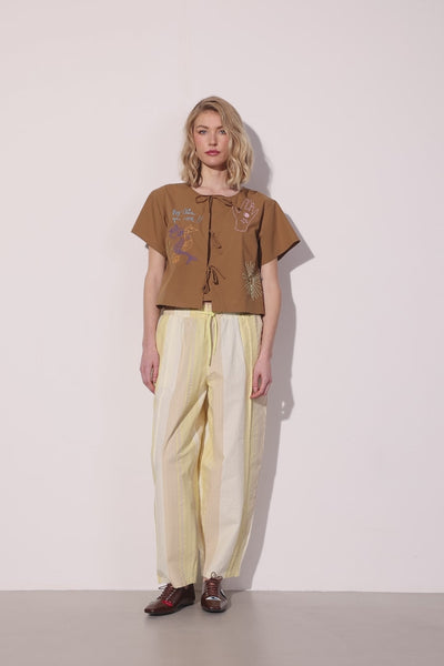 HUNKØN Tilly Trousers Trousers Yellow