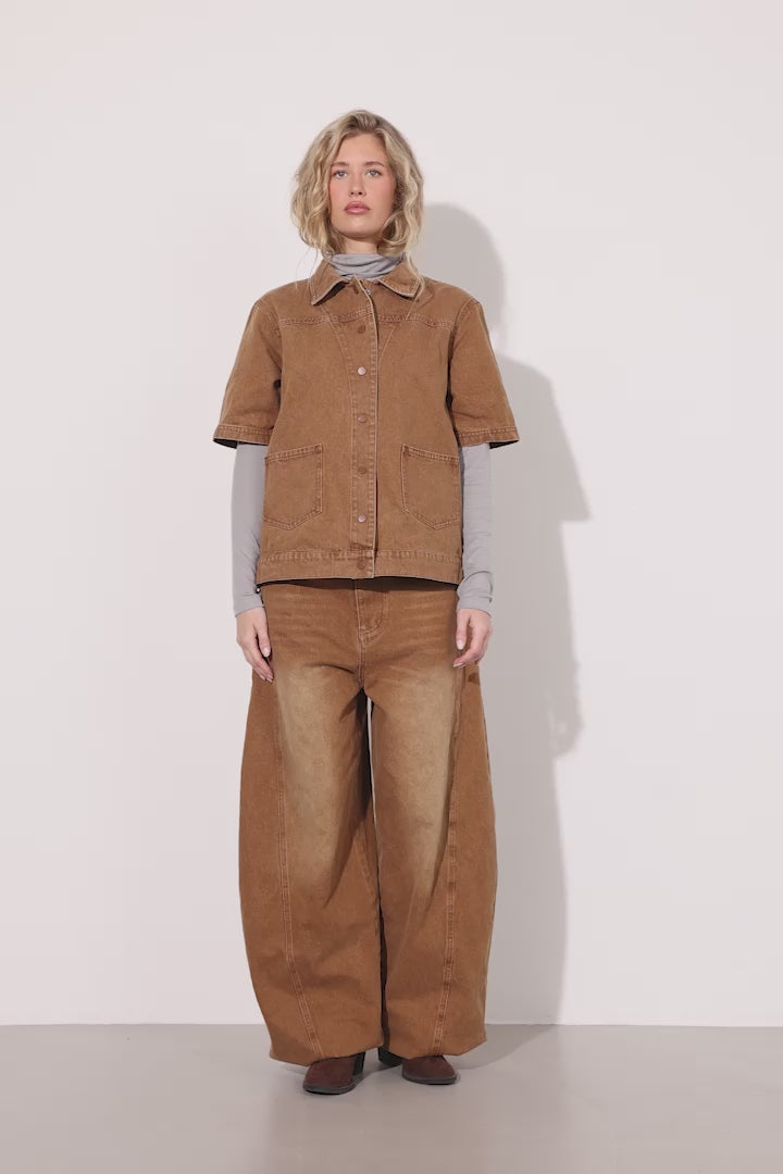 HUNKØN Renata Shirt Shirts Brown