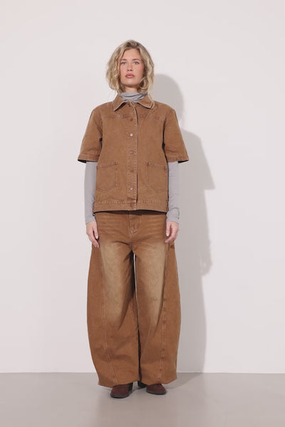 HUNKØN Renata Shirt Shirts Brown