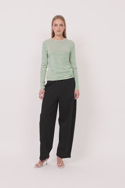 HUNKØN Halima Blouse Blouses Green Striped