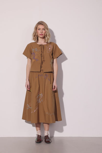 HUNKØN Nima Skirt Skirts Caramel