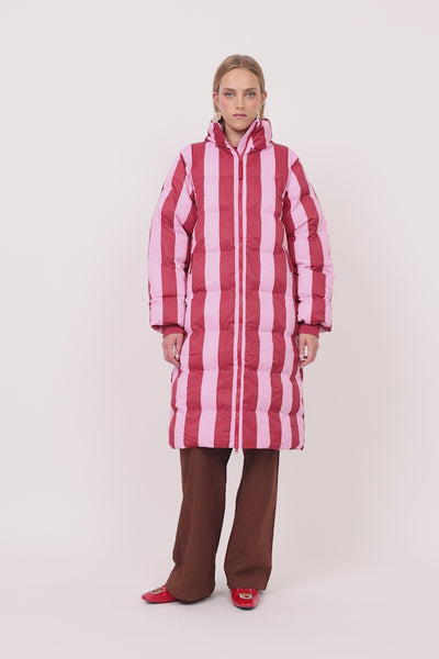 HUNKØN Merle Coat Coats Red Striped