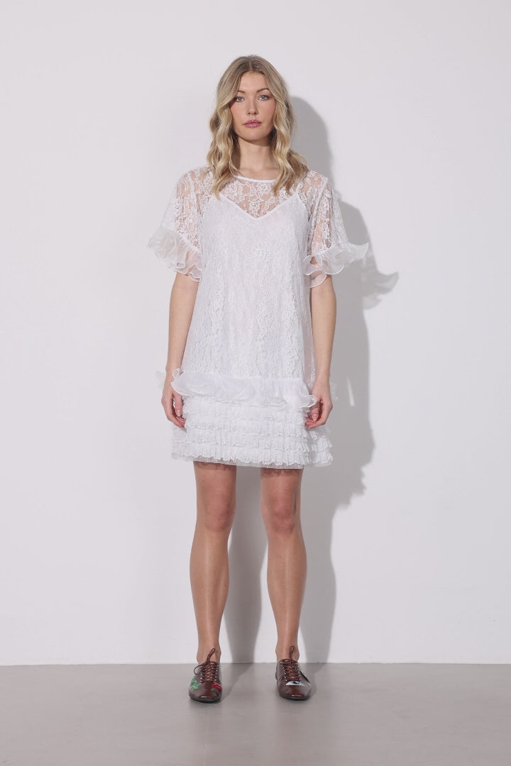 HUNKØN Rosanne Dress Dresses White